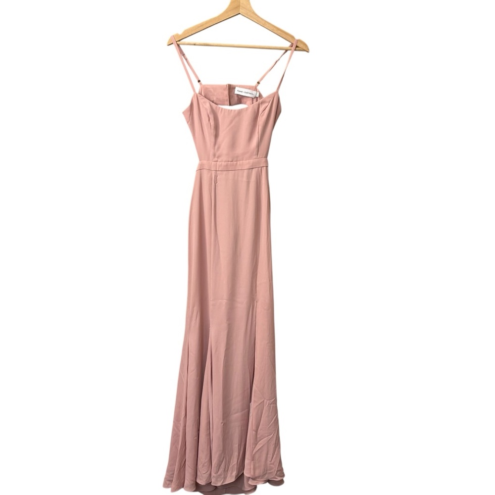 Fame‎ and Partners Apricot Blush Pink Cut Out Maxi Mermaid Dress Size 0